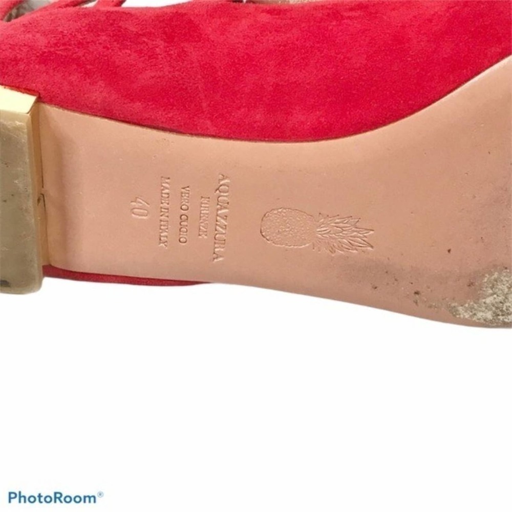 Aquazzara Belgravia lipstick red gladiator flats - Picture 8 of 14